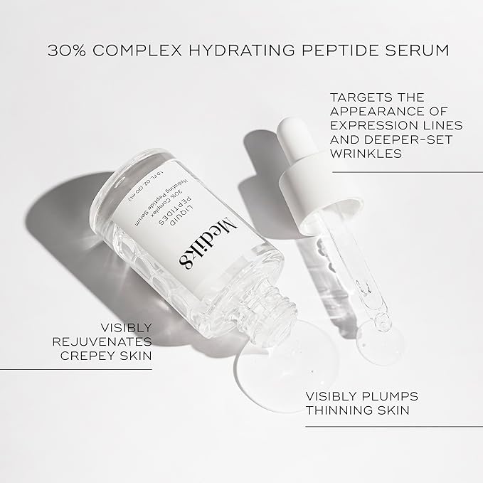 Medik8 Liquid Peptides - Multi Peptide Face Serum For Women and Men - Smooths Wrinkles and Fine Lines - Hydrating and Anti Aging Serum - 1.0 oz