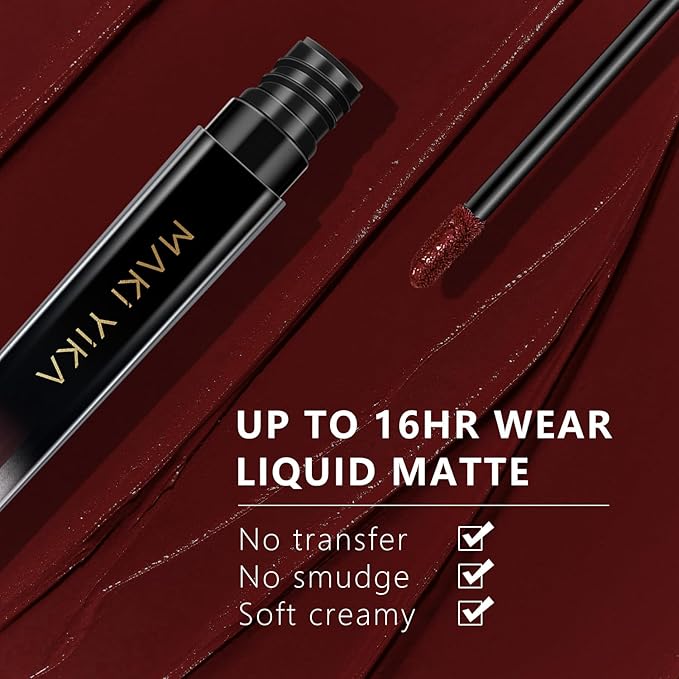MAKI YIKA Dark Brown Lipstick Matte for Women Color Stay Long Lasting Lipsticks