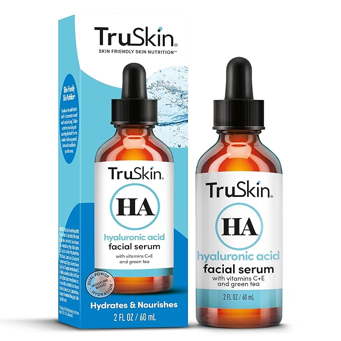 TruSkin Hyaluronic Acid Serum for Face for Hydrated, Plumper Skin, 2 fl oz