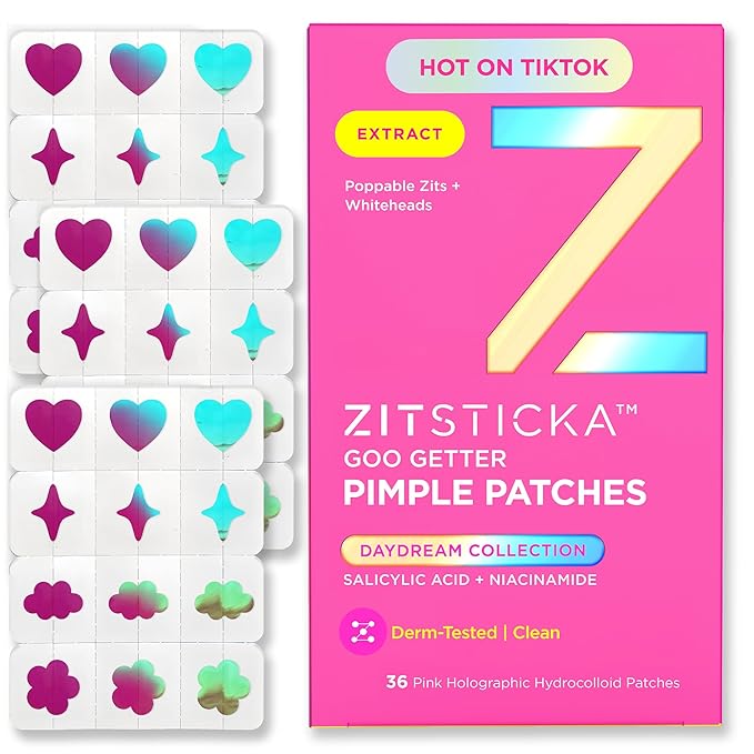 ZitSticka DreamHolo Pimple Patches For Face, Fashion Acne Patches, 36 Count