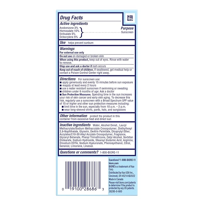 Biore UV Aqua Rich Moisturizer SPF 50 Facial Sunscreen, 1.7 fl oz, 3pk