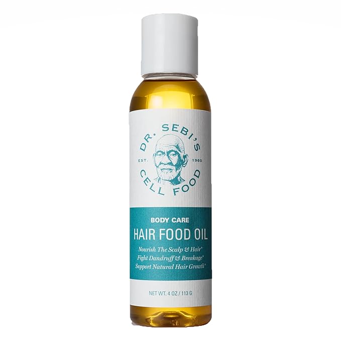 Dr. Sebi’s Batana Oil for Hair Growth – 100% Natural Hair Oil with Coconut and Olive – Supports Scalp Health and Stronger Hair – Plant-Based Formula – 1 Month Supply (4 fl oz)