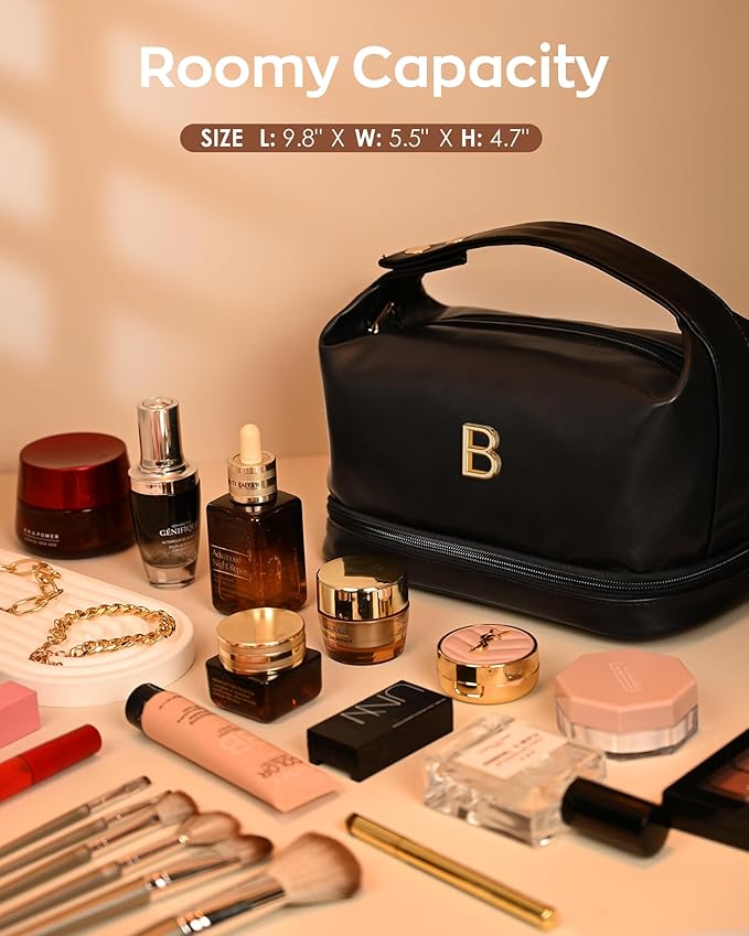 Vogewood Personalized Gifts for Women, Gift for Teen Makeup Bag with Handle