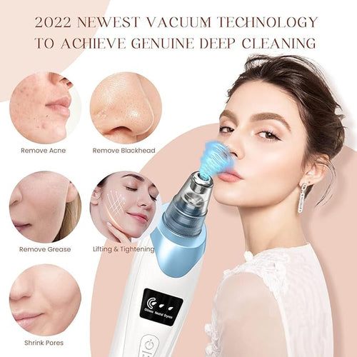 2026 Blackhead Remover Pore Vacuum,Facial Pore Cleaner-5 Suction Power,5 Probes,USB Rechargeable Blackhead Vacuum Kit Electric Pore Vacuum Tool for Adult