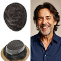 F M FACE MIRACLE NEW YORK Toupee for Men French Lace Center Mens Toupee Hairpiens Human Hair Replacement System Black Brown Blonde Gray Hair Units, 7X9