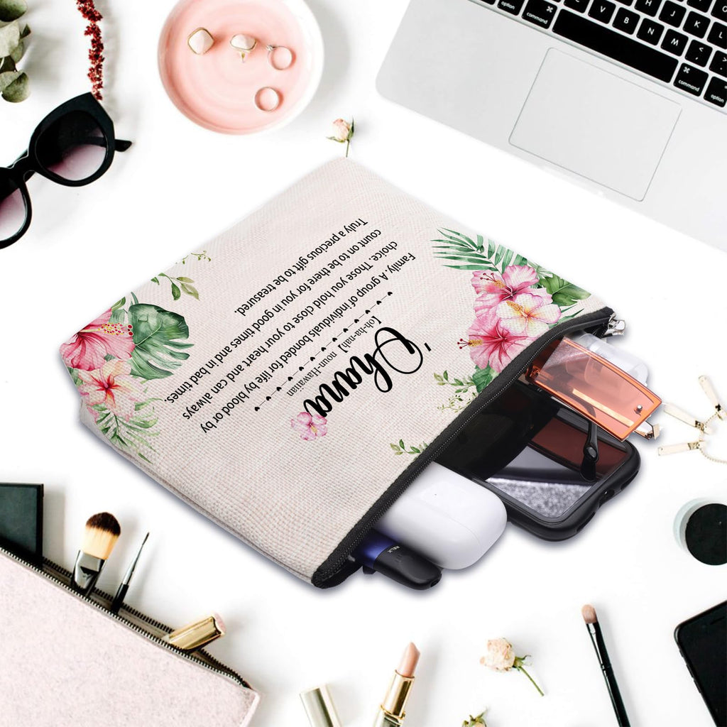 CEASQVAA Hawaiian Travel Souvenirs Gifts for Women - Makeup Bag Cosmetic Bag for Hawaii Trip, City Themed Travel Essentials Bag Pouch