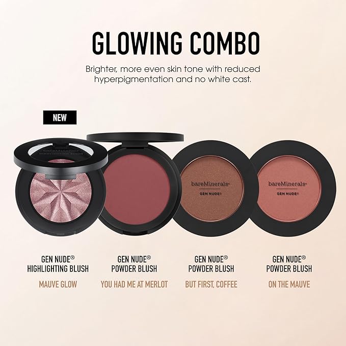 bareMinerals Gen Nude Highlighting Blush, Mauve Glow, 3.2g