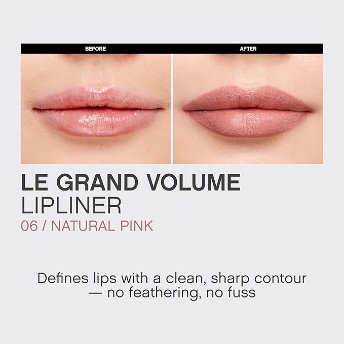 Vivienne Sabó Gel Lipliner Le Grand Volume Sharpenable, Long-Lasting Smudge-Proof Lip Liner & All-Over Lip Color, Creamy Precision Formula, Comfortable Wear, 06 Natural Pink