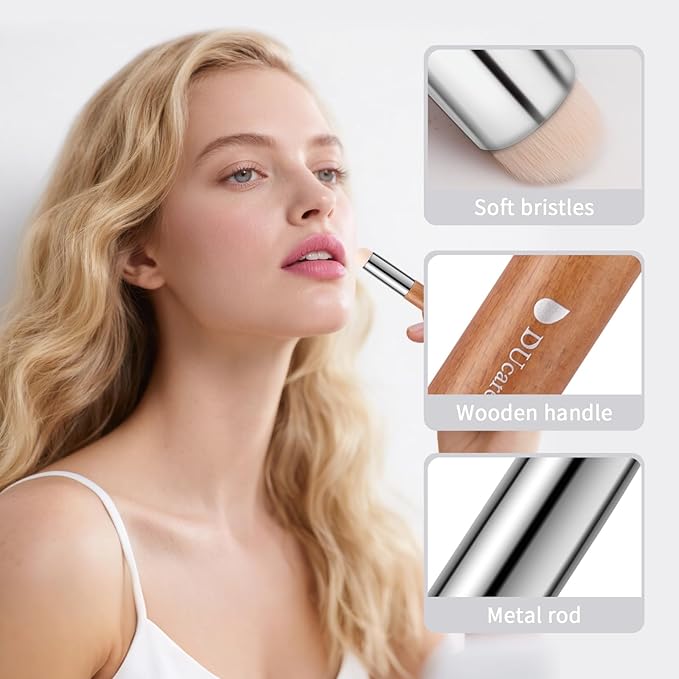 DUcare Lip Brush With Cap Lip Smudge Brush Mini Lip Makeup Brush