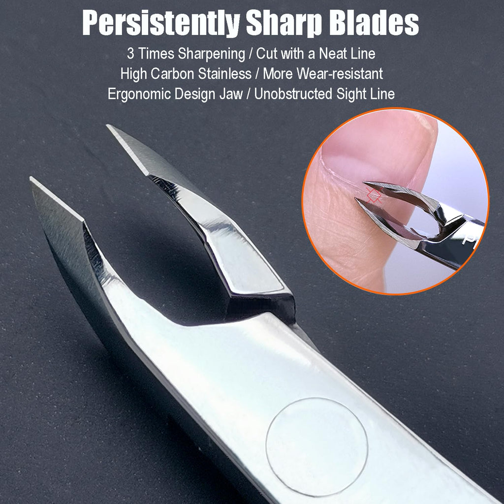 LePinko Salon-Quality Cuticle Trimmer with Pusher Set, 5mm Jaw