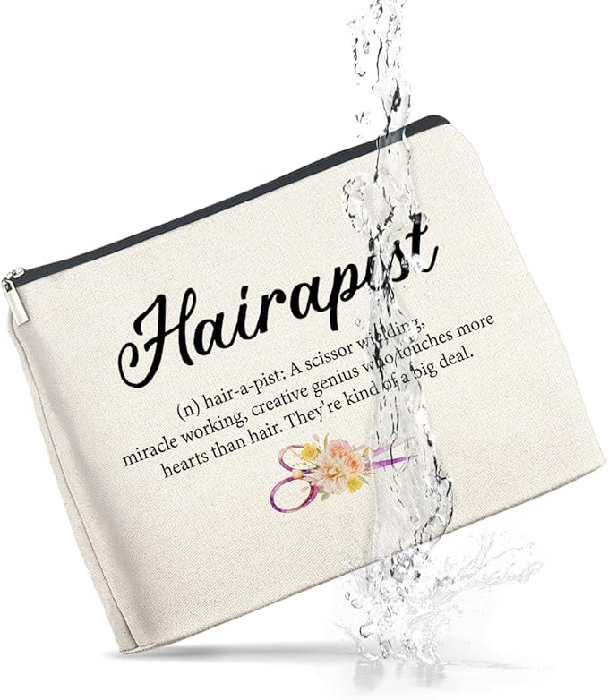 UPNEGE Hairstylist Makeup Bag Gifts for Hair Stylist Hairdresser Hairapist Cosmetic Bag Zipper Makeup Pouch