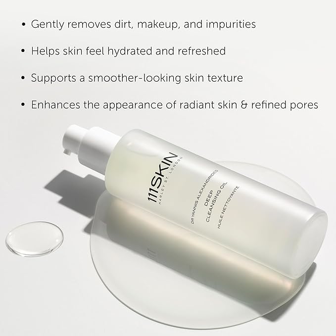 111SKIN Deep Cleansing Oil for Face, Hydrating Facial Oil Cleanser