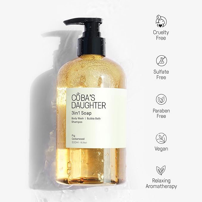 COBA'S DAUGHTER 3-in-1 Soap | Bubble Bath, Body Wash & Hand Wash 16.9oz