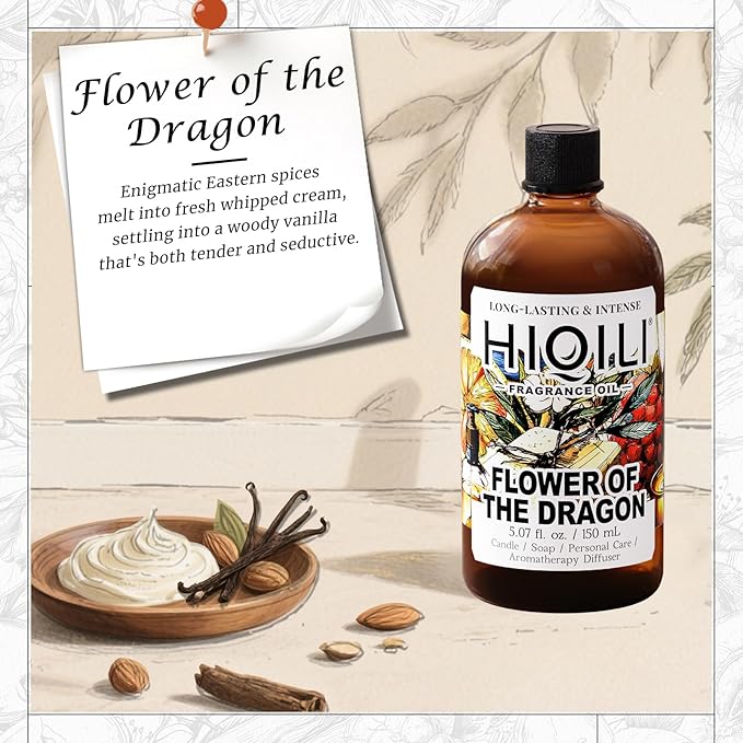 HIQILI Flower of The Dragon Fragrance Oil for Diffuser, Candle & Soap