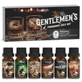Soulorigin Gentleman Fragrance Oils Set, Essential Oil for Diffuser, Diffuser Oil, Use for Soap Candle Making, Sandalwood, Cedar, Rum, Leather, Smoky Oud, and Frankincense & Myrrh