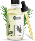BuddedBeauty Organics Natural Rosemary Essential Oil for Hair Growth - Hair Treatment with Dropper Bottle for Women and Men