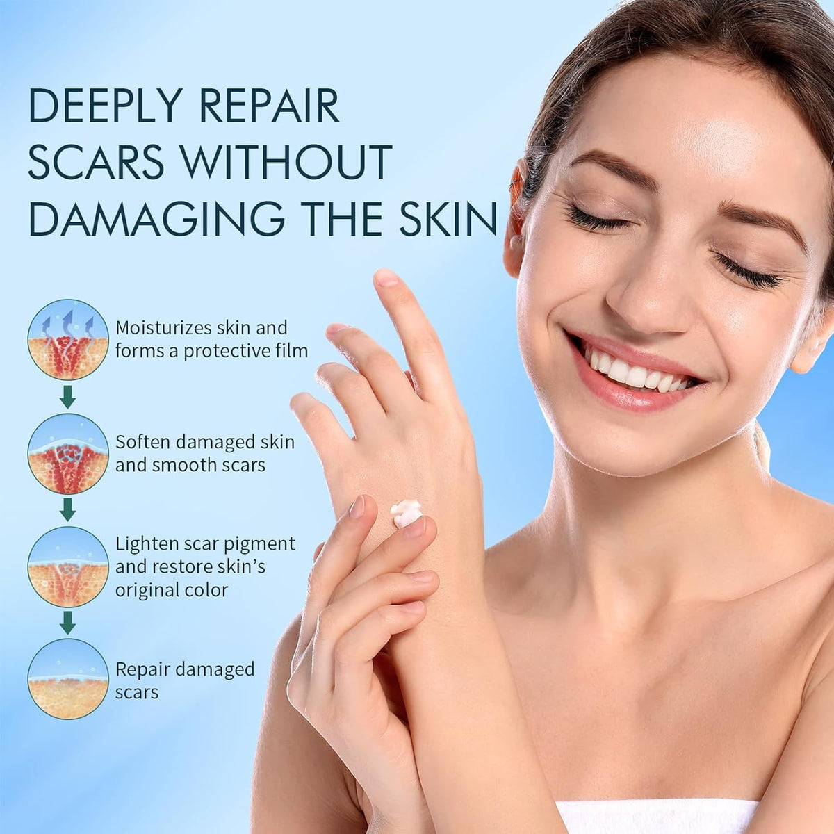 Rvlaim Silicone Scar Cream Scar Gel, Scar Cream for Surgical scars, 1.65 oz