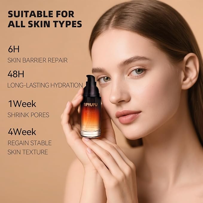 Tiptupu Sunflower Seed Oil Vitamin C Serum for Face with Hyaluronic Acid,Vitamin E-Antioxidant for face,Neck Firming Serum - Hydrates | Soothes & Plump Skin,Improve Appearance of Fine Lines & Radiance