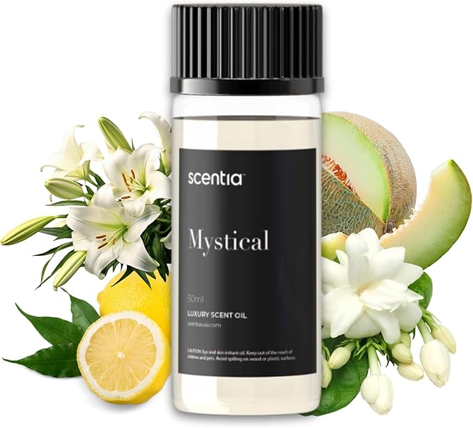 Scentia Mystical Hotel Scent Diffuser Oil – Luxury Fragrance Inspired by Wynn Las Vegas – 50 mL – Melon, Raspberry & Jasmine Essential Oil Blend for Home, Office & Aromatherapy Diffusers, Made in USA