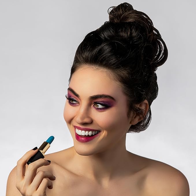 L'Paige pH Color-Changing Blue Lipstick | Blue to Deep Pink Burgundy Transformation | Aloe Vera Moisturizing Formula | Long-Lasting Lip Stain-Like Color | Shade LBL