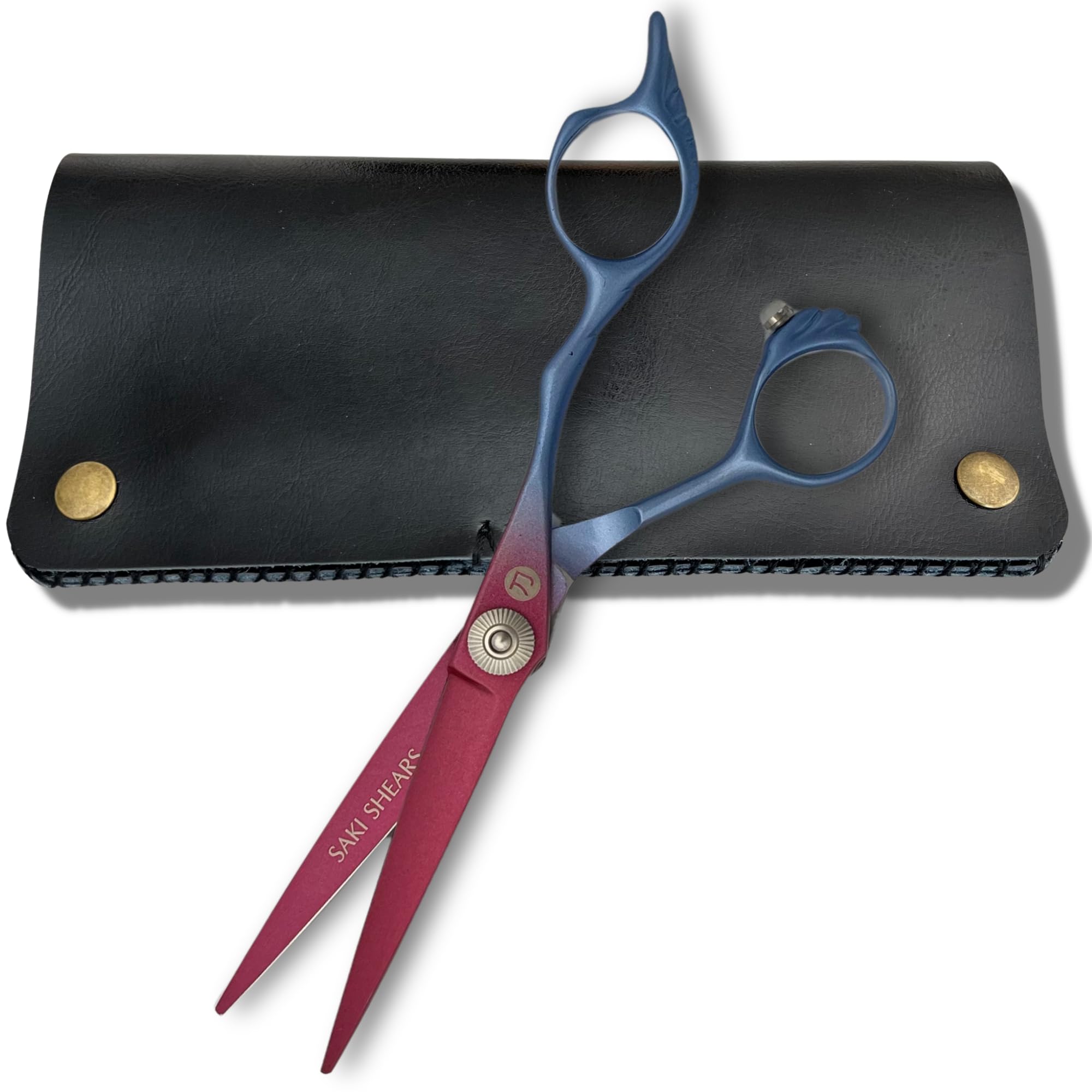 6 Inch Hair Shears Set - Rainbow Color Hair Cutting Scissors and Texturizing Shears - 440C Stainless Steel With Titanium Coating - Convex Blades for Wet or Dry Hair (Hair Cutting Shears)