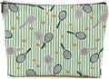 Blue Leaves Inspirational Tennis Makeup Bag Accessories Cosmetic Bag