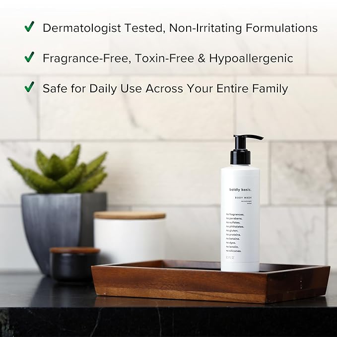 Boldly Basic Fragrance Free Body Wash - Unscented - Dermatologist Tested