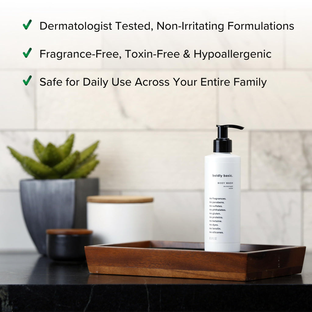 Boldly Basic Fragrance Free Body Wash - Unscented - Dermatologist Tested