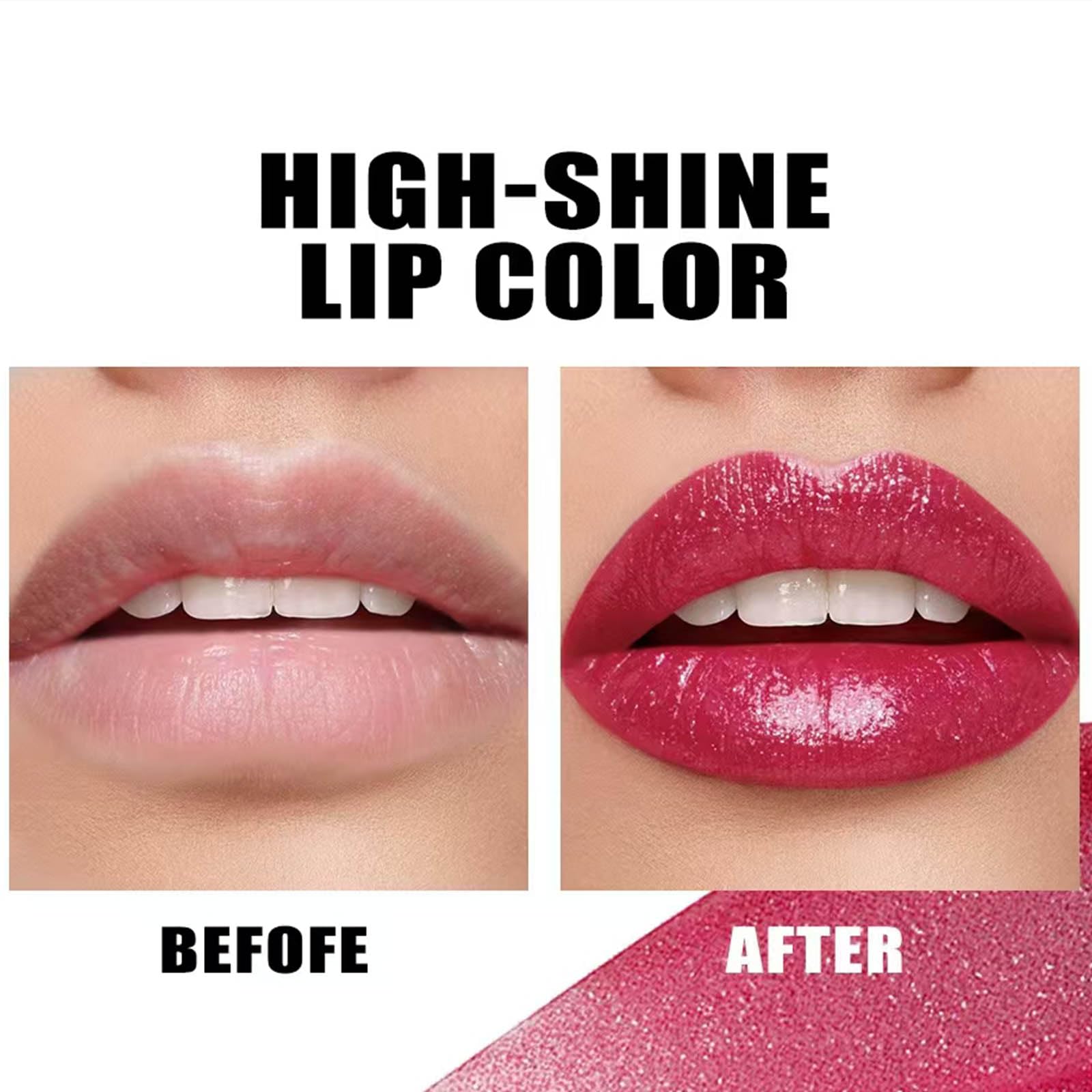 Metiplou Classic Red Lipstick For Women Matte Nude Glitter Highly Pigmented Moisturizing Lip stick Hypoallergenic Waterproof Long Lasting Lipsticks Quick Makeup Lightweight Portable Magenta # 02