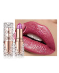 Glitter Red Lipstick Long Lasting, Metallic Lipstick for Older Women-03