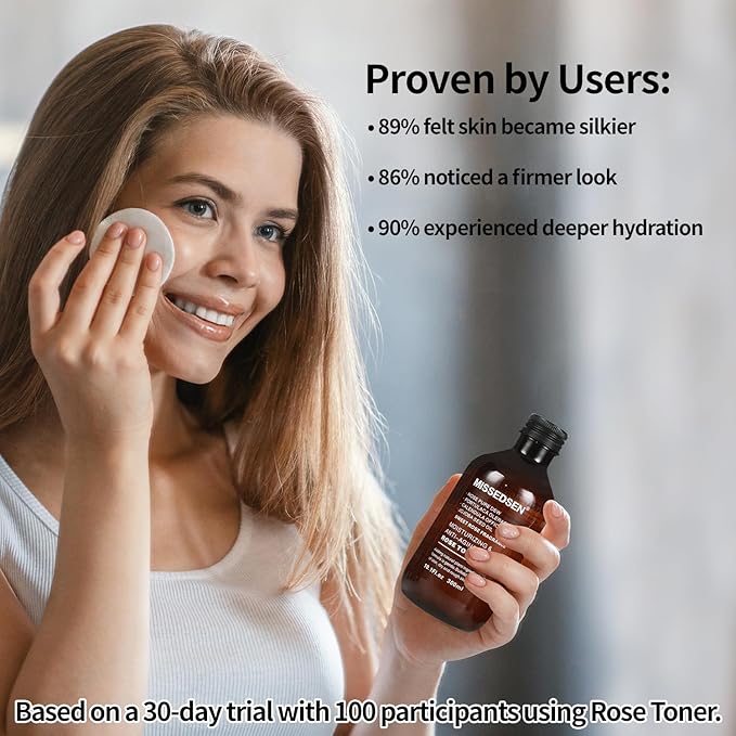 MISSEDSEN Rose Water Face Toner, 10.1Fl oz & Travel Size 3.4Fl oz