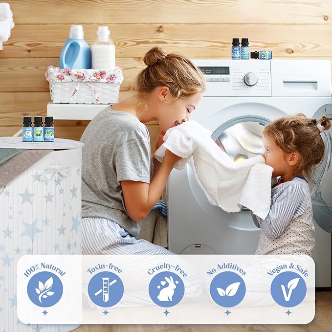 ARVIDSSON Laundry Collection Essential Oil Set, Use with Wool Dryer Balls