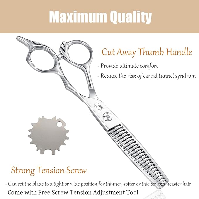 JASON Hair Thinning Scissors Shears- 6" Professional Texturizing 23-Teeth