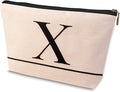 HDYHDY Letter A-Z Initial Personalized Makeup Bags, Birthday Gifts for Women, Monogrammed Gifts for Women Mom Sister Best Friend Bride Bridesmaid, Mothers Day, Christmas, Small Travel Cosmetic Bag (X)