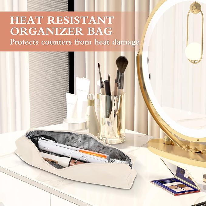 Suafrnut Professional Heat Resistant Hot Hair Tools Organizer Bag