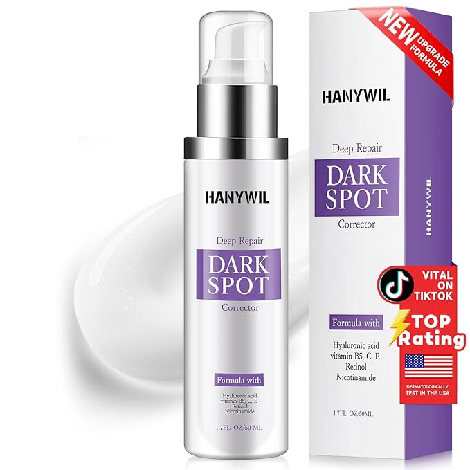 HANYWIL Dark Spot Remover for Face & Body Serum - 2% Retinol + 5% Niacinamide + Vitamin C for Face & Body, Melasma & Hyperpigmentation Treatment,Dermatologist Tested,1.7 Fl Oz