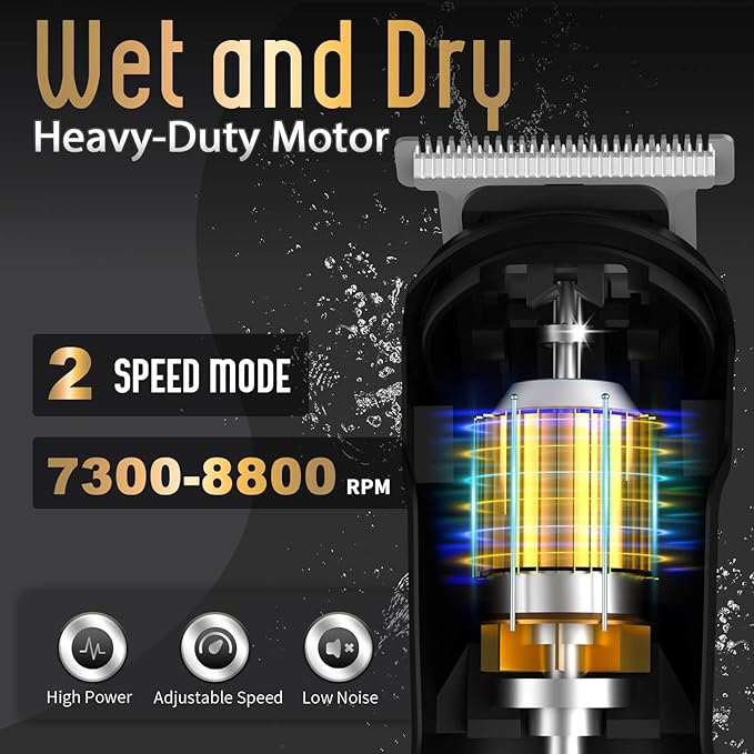 Ufree Beard Trimmer for Men, Waterproof Electric Razor for Nose, Body, Face & Mustache, Cordless Hair Clippers Shavers Grooming Kit, Gifts for Men Husband Father