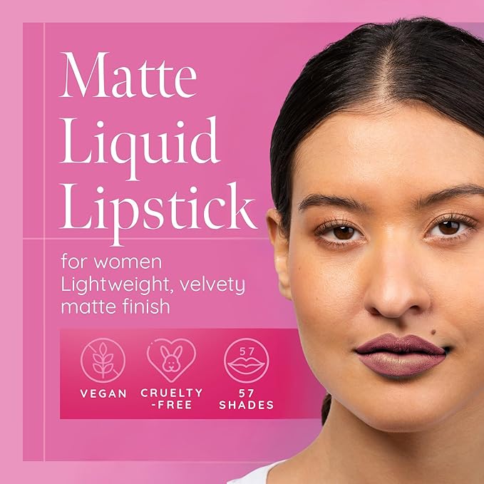 Aromi Woodsy Rose Matte Liquid Lipstick | Sepia Rosewood Lip Color for Women (Woodsy Rose)