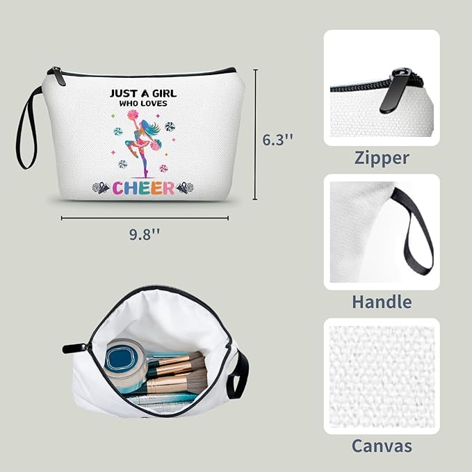 ARIOSEY Cheerleader Cheerleading Gifts, Cheer Makeup Bag Pouch