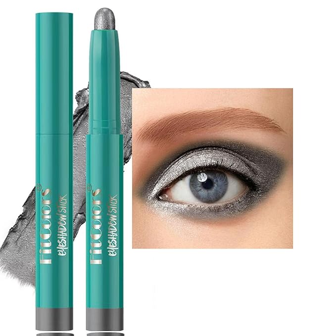 TWLBXMG Eyeshadow Stick Eye Shadow Brightener Stick Eyeliner Pencil Cream Shimmer Glitter Smooth Eyeshadow Stick Pencil Nude Korea Primer Highlighter Natural Waterproof Long Lasting Gray Black # 05