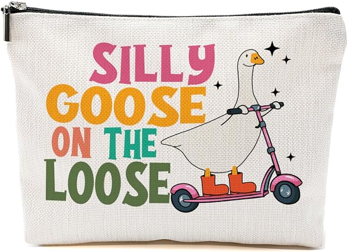 BQXH Funny Goose Makeup Bag, Funny Gifts Cosmetic Bag, Goose Gifts