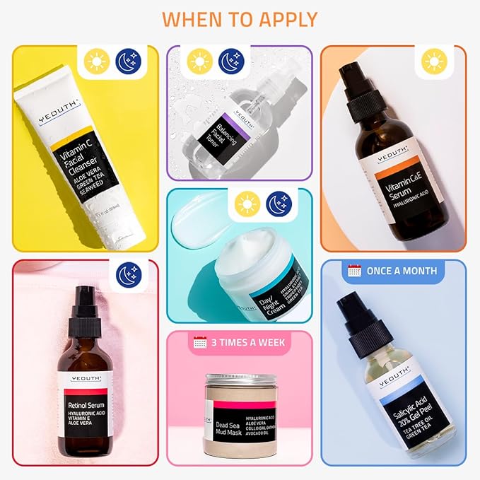 YEOUTH Skin Care Set For Clearer-Looking Skin 7-Piece