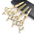 5.5/6 /7 Inch Knight Professional Japanese Hair Scissors Barber Scissors Set (6 inch 4pc)