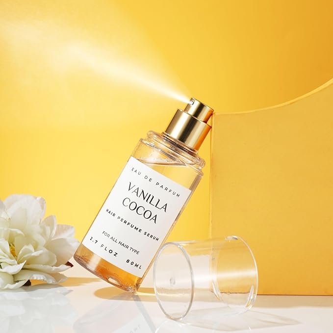 benatu Hair Perfume Mist for Women, Alcohol-Free Long-Lasting Fragrance, Vanilla Scent Lightweight 2-in-1 Argan Oil Hair Serum Spray for Shine and Hydration