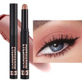 Mefyhtune Warm Brown Eyeshadow Stick Shimmer Eyeshadow Pencil Crayon, Hypoallergenic Waterproof Long Lasting Eye Shadow Stick Makeup, Women Multi-Dimensional High Pigment Eye Highlighter Pen(12#)