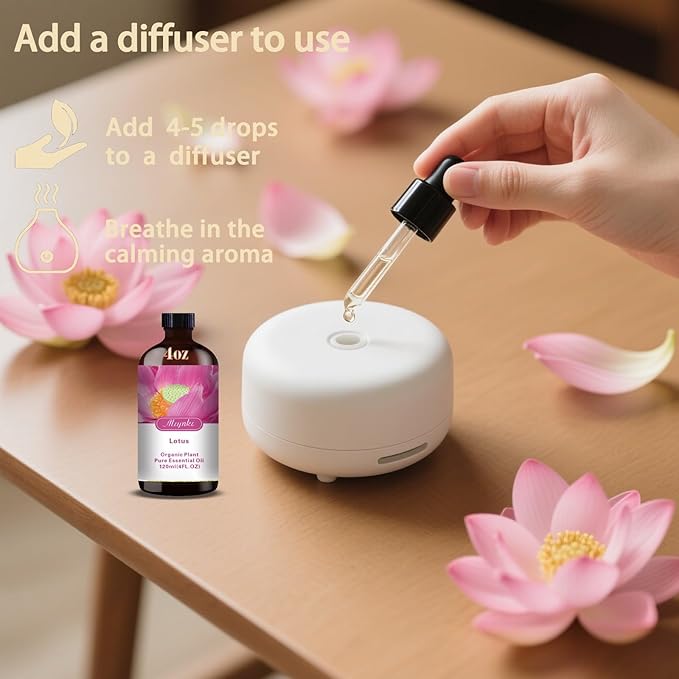 MLYNKL Lotus Essential Oil,Lotus Oil for Massage Home,4 fl oz