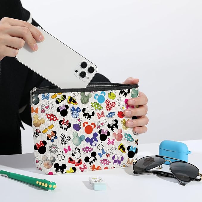 Cute Cartoon Mouse Makeup Bag Magic Cartoon Print Cosmetic Bag