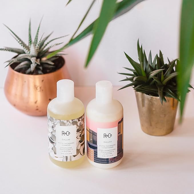 R+Co Dallas Biotin Thickening Shampoo + Conditioner Tandem Packette Kit | Thickens, Nourishes + Strengthens | Vegan + Cruelty-Free | 14 Ml