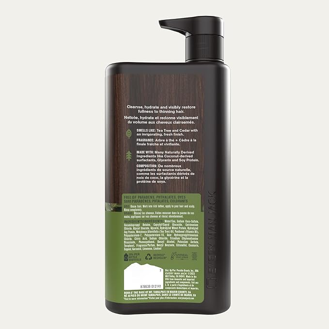Every Man Jack Men's Tea Tree Shampoo & Conditioner 2-in-1, 24 oz