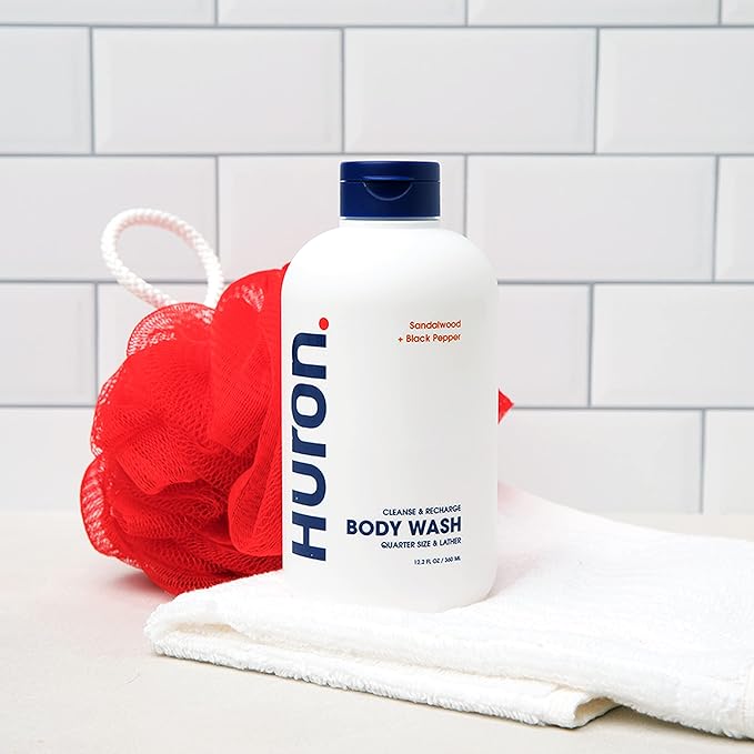 Huron Body Wash: Citrus + Eucalyptus Scent, Non-Toxic; 2-pack (11.3oz)